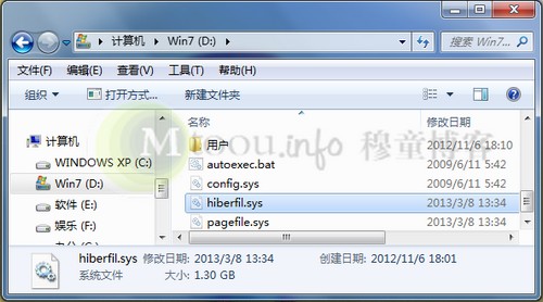 Win7 hiberfil.sys Win7 hiberfil.sys
