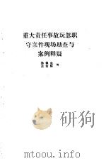 重大责任事故玩忽职守案件现场勘查与案例释疑 1989 PDF电子版封面 7504503630 孙佩生,王伦轩编