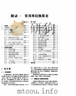 化学工程手册  附录一  常用单位换算表（ PDF版）