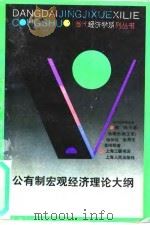 公有制宏观经济理论大纲（1994 PDF版）
