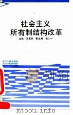 社会主义所有制结构改革 1994 PDF电子版封面 7213010875 吴宣恭主编