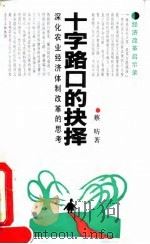 十字路口的抉择 深化农业经济体制改革的思考 1992 PDF电子版封面 7500410964 蔡昉著