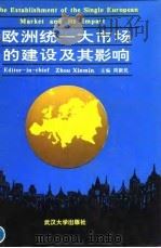 欧洲统一大市场的建设及其影响 1992 PDF电子版封面 7307012367 周新民主编