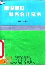 建设单位财务会计实务 1995 PDF电子版封面 7800704580 刘光忠主编