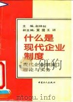 什么是现代企业制度 现代企业制度理论与实务 1994 PDF电子版封面 7500816332 赵林如主编