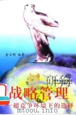 战略管理 超竞争环境下的选择 1999 PDF电子版封面 7302036675 金占明编著