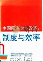 中国国有企业改革 制度与效率 1992 PDF电子版封面 7800582205 董辅,唐宗睒主编