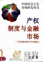 产权制度与金融市场  中国金融市场的产权问题研究（1997 PDF版）