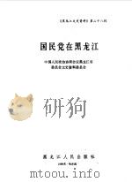 黑龙江文史资料 第28辑 国民党在黑龙江 1989 PDF电子版封面 7207013604 中国人民政治协商会议黑龙江省委员会文史资料委员会编辑部编