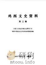 鸡西文史资料 第3辑 1987 PDF电子版封面 中国人民政治协商会议黑龙江省鸡西市委员会文史资料研究委员会编