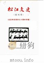 松江文史 创刊号 纪念辛亥革命七十周年专辑 1981 PDF电子版封面 政协松江县委员会文史组
