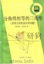 分角线相等的三角形  初等几何机器证明问题（1985 PDF版）