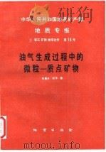 中华人民共和国地质矿产部地质专报  3  岩石  矿物  地球化学  第15号  油气生成过程中的微粒-质点矿物（1992 PDF版）