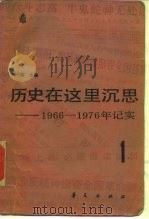 历史在这里沉思-1966-1976年记实 1 1986 PDF电子版封面 10484·005 周明