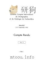 Dixieme Congres International de Stratigraphie et de Geologie du Carbonifere Madrid 12-17September 1（ PDF版）