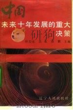 中国未来十年发展的重大决策 1992 PDF电子版封面 7205021359 薛启亮等主编