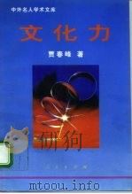文化力 1995 PDF电子版封面 7010022348 贾春峰著