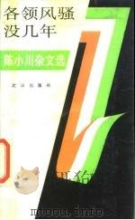 各领风骚没几年  陈小川杂文选（1988 PDF版）