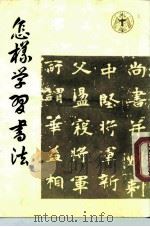 怎样学习书法 1962 PDF电子版封面 7102001835 北京中国书法研究社编