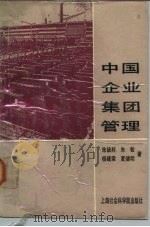 中国企业集团管理（1988 PDF版）