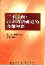 三个平面  汉语语法研究的多维视野（1998 PDF版）