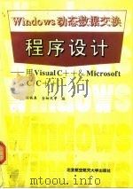Windows 动态数据交换程序设计 用Visual C++& Microsoft C/C++ 1995 PDF电子版封面 7810125745 程铁皋,金相风等编