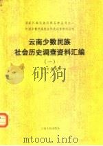 云南少数民族社会历史调查资料汇编  （一）（1986年12月第1版 PDF版）