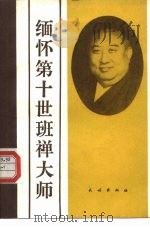 缅怀第十世班禅大师 1990 PDF电子版封面 7105011122 荣增·嘉雅活佛等著