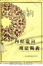 内经虚词用法简表（1989 PDF版）