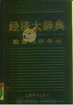 经济大辞典  数量经济学卷（1990年10月第1版 PDF版）
