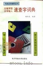 五笔字型汉字输入速查字词典（1994 PDF版）