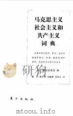 马克思主义、社会主义和共产主义词典  古典和现代经济哲学、政治和社会学理论、思想、组织机构和实践，包括东方和西方的关系（1988 PDF版）