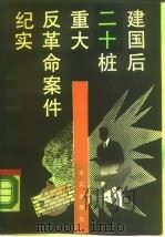 建国后二十桩重大反革命案件纪实 1990 PDF电子版封面 7800331962 罗元国,连云编