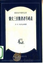 俄文三位数著者号码表（1957 PDF版）