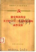 捷克斯洛伐克关于制订第三个五年计划的两个文件（1960 PDF版）