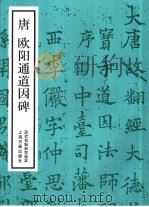 历代名帖自学选本  唐欧阳通道因碑（1988 PDF版）