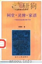 祠堂、灵牌、家谱  中国传统血缘亲族习俗（1993 PDF版）