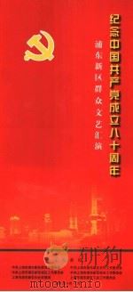浦东新区群众文艺汇演 纪念中国共产党成立八十周年 PDF电子版封面
