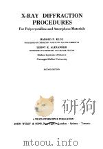 X-RAY DIFFRACTION PROCEDURES FOR POLYCRYSTALLINE AND AMORPHOUS MATERIALS（1974 PDF版）