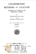 COLORIMETRIC METHODS OF ANALYSIS VOLUME 2 1949 PDF电子版封面 FOSTER DEE SNELL