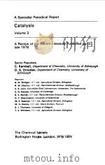 CATALYSIS VOLUME3 1980 PDF电子版封面 C KEMBALL DA DOWDEN