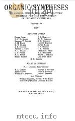 ORGANIC SYNTHESES VOL 36（1956 PDF版）
