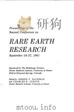RARE EARTH RESEARCH（1962 PDF版）