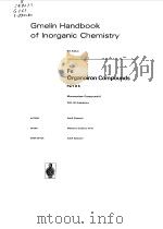 GMELIN HANDBOOK OF LNORGANIC CHEMISTRY FE ORGANOIRON COMPOUNDS PART B6 1981 PDF电子版封面 LEOPOLD GMELIN