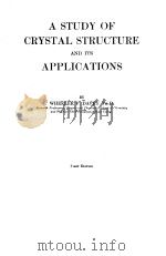 A STUDY OF CRYSTAL STRUCTURE AND ITS APPLICATIONS（1934 PDF版）