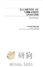 ELEMENTS OF VIBRATION ANALYSIS 1986 PDF电子版封面 LEONARD MEIROVITCH