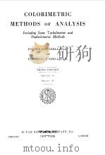 COLORIMETRIC METHODS OF ANALYSIS VOLUME 4 1954 PDF电子版封面 FOSTER DEE SNELL