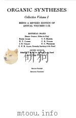 ORGANIC SYNTHESES COLLECTIVE VOL 1（JAN 1956 PDF版）