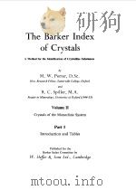 THE BARKER INDEX OF CRYSTALS 1957 PDF电子版封面 PAUL ARTHUR SCHILPP