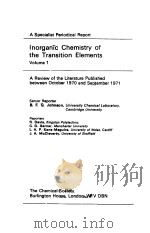 INORGANIC CHEMISTRY OF THE TRANSITION ELEMENTS VOL 1 1972 PDF电子版封面 B.F.GJOHNSON